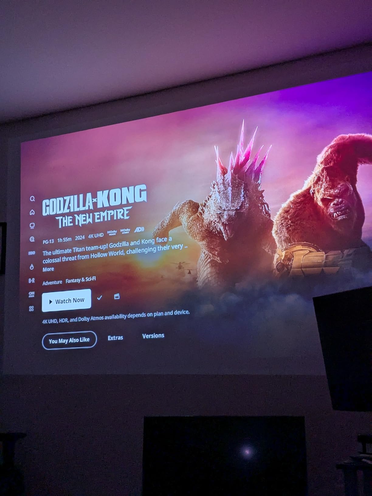NexiGo Aurora Pro MKII, 4K Tri-Color Laser UST Projector, 30000:1 Contrast Ratio, Dynamic Iris & Laser Dimming, 0.21:1 Throw Ratio, Dolby Vision & Atmos, HDR10+, 3D, 4.2ms ~ 8ms Low Latency customer photo 1