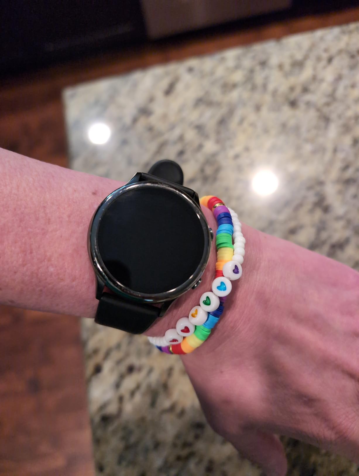Smilelife LGBT Pride Bracelets Rainbow Clay Bead Bracelet | Bisexual Lesbian Gay & Allies Pride Love Wins Bracelets LGBT Celebration Gifts customer photo 1