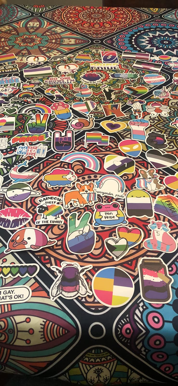 200pcs Pride Stickers Mixed LGBTQ Sticker Gay Rainbow LGBTQ Party Favors Lesbian Bisexual Pansexual Transgender Stickers for Laptop Graffiti Vinyl Decals Sticker Toys customer photo 1