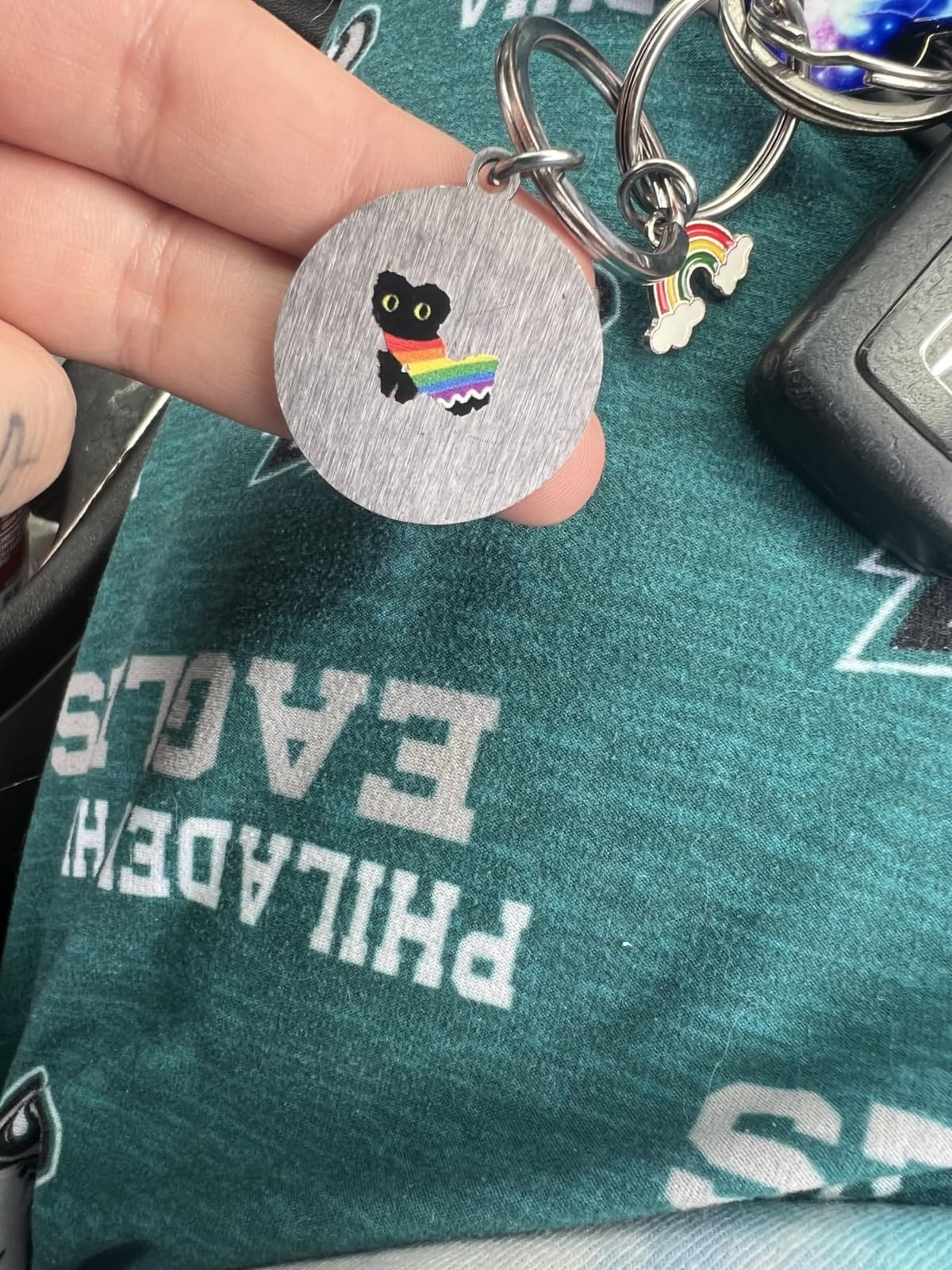 Pride Gifts Lesbian Gifts Lesbian Stuff Pride Accessories Lgbtq Gifts | Gay Keychain Funny Black Cat Keychain Gay Accessories for Men Women Couples Anniversary Valentines Day Pride Keychain customer photo 1