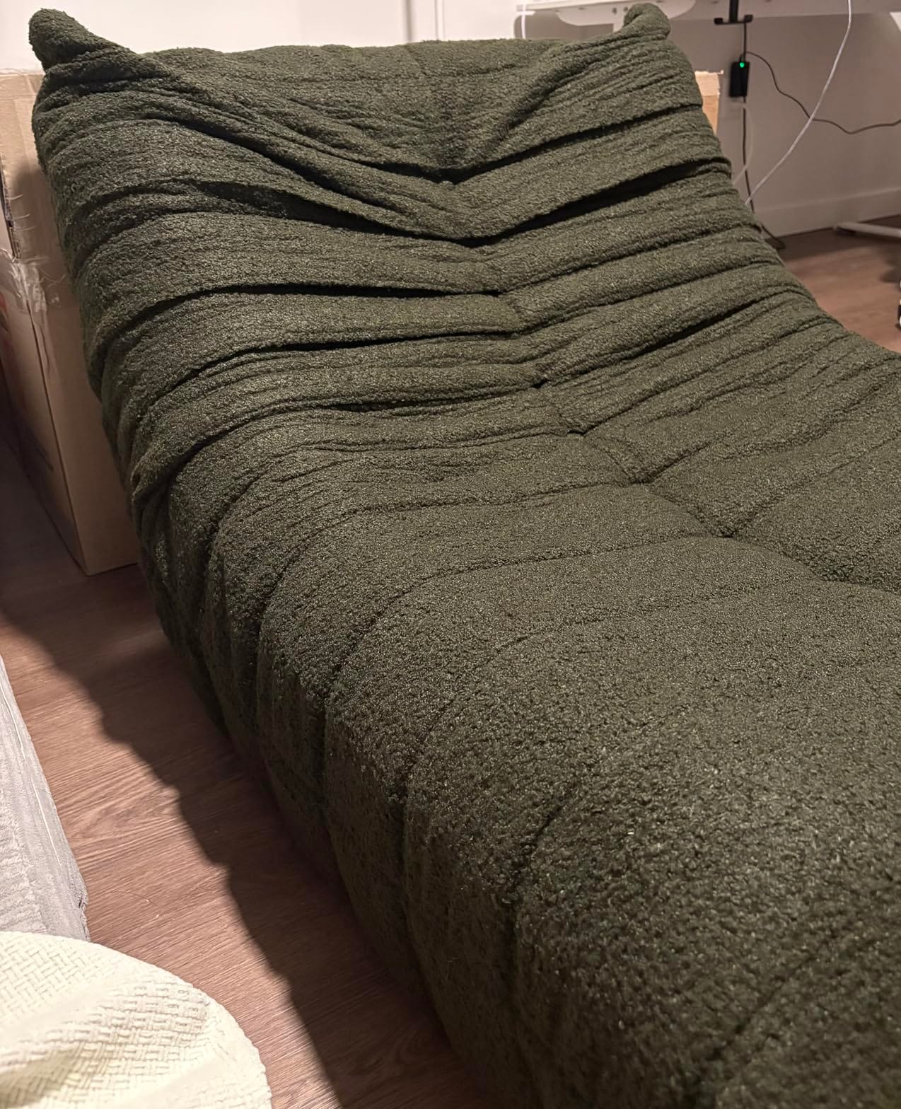 Giant Bean Bag Chair for Adults, Comfy Lazy Fireside Accent Chair with Memory Foam, Cozy Single Floor Sofa Couch Boneless Chaise Lounge for Living Room Bedroom Gaming Room (Black, 1Seater) customer photo 2