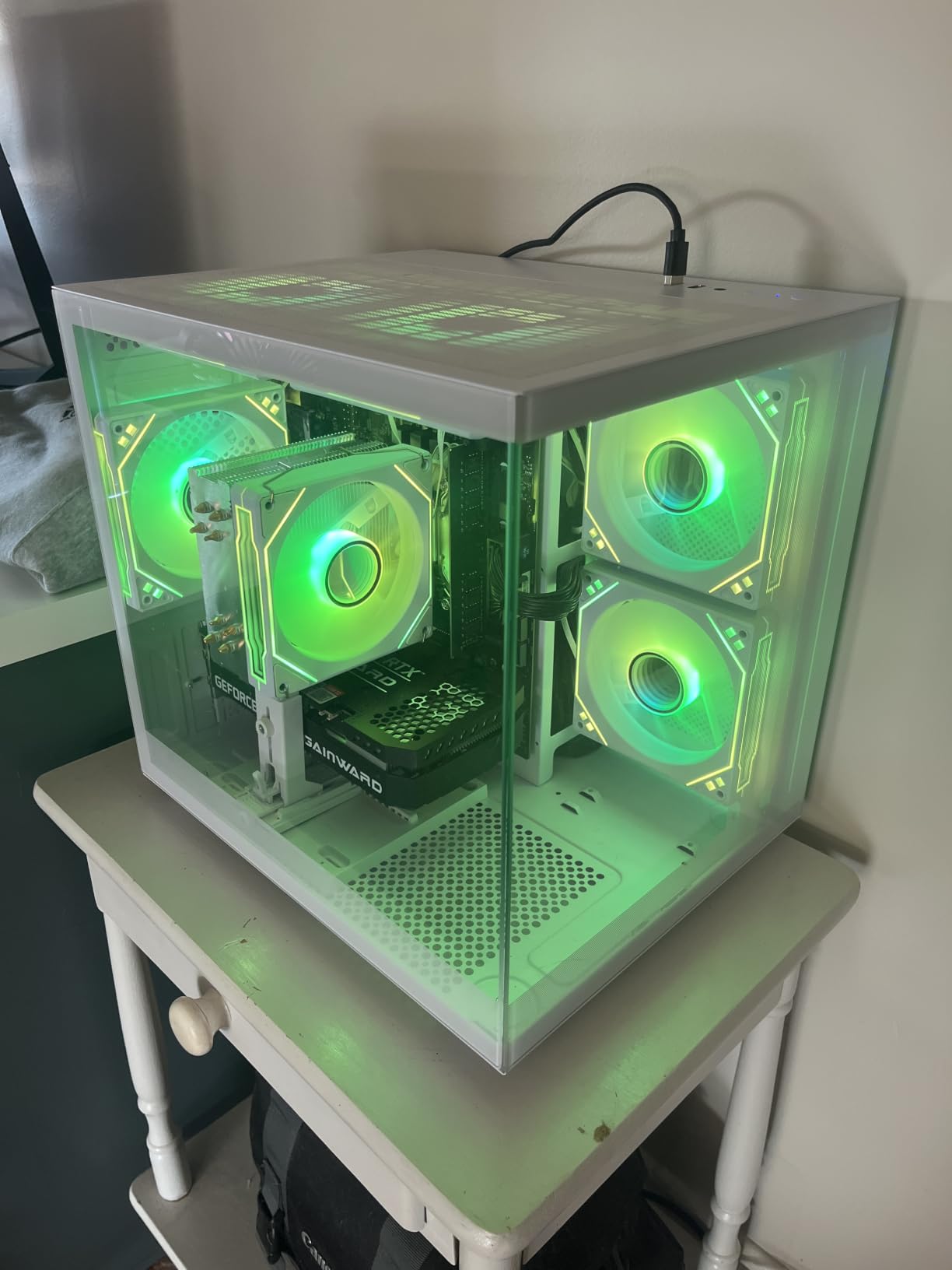suevery Prebuilt Desktop Computer Gaming PC Black customer photo 1
