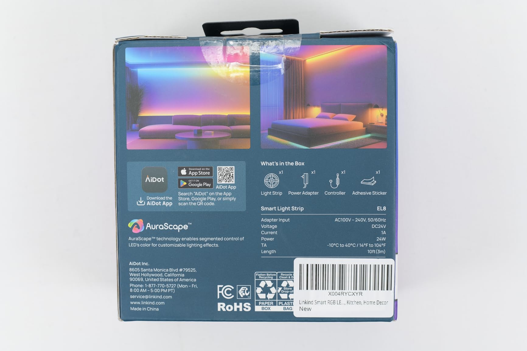 Linkind AI Sync TV Backlight Kit with HDMI 2.0 Sync Box, Real-Time TV LED Strip Lights, 4K HDR 60Hz, Alexa & Google Compatible, Fits 55-90 Inch TVs, 20ft customer photo 2