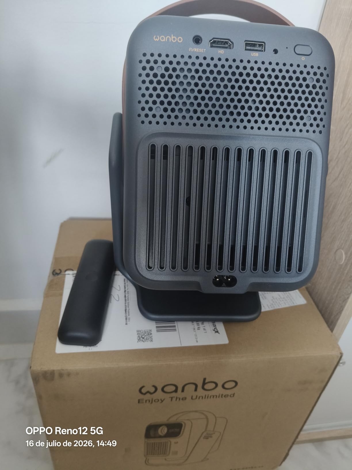 Wanbo ToGo Pro 2026 Portable Outdoor Projector, Ultra - long 3.5 hrs Battery, Google TV 14, 4K Support, 1080P FHD Smart Projector, Real - Time Focus, for Camping Travel & Indoor & Home, Go - anywhere customer photo 1
