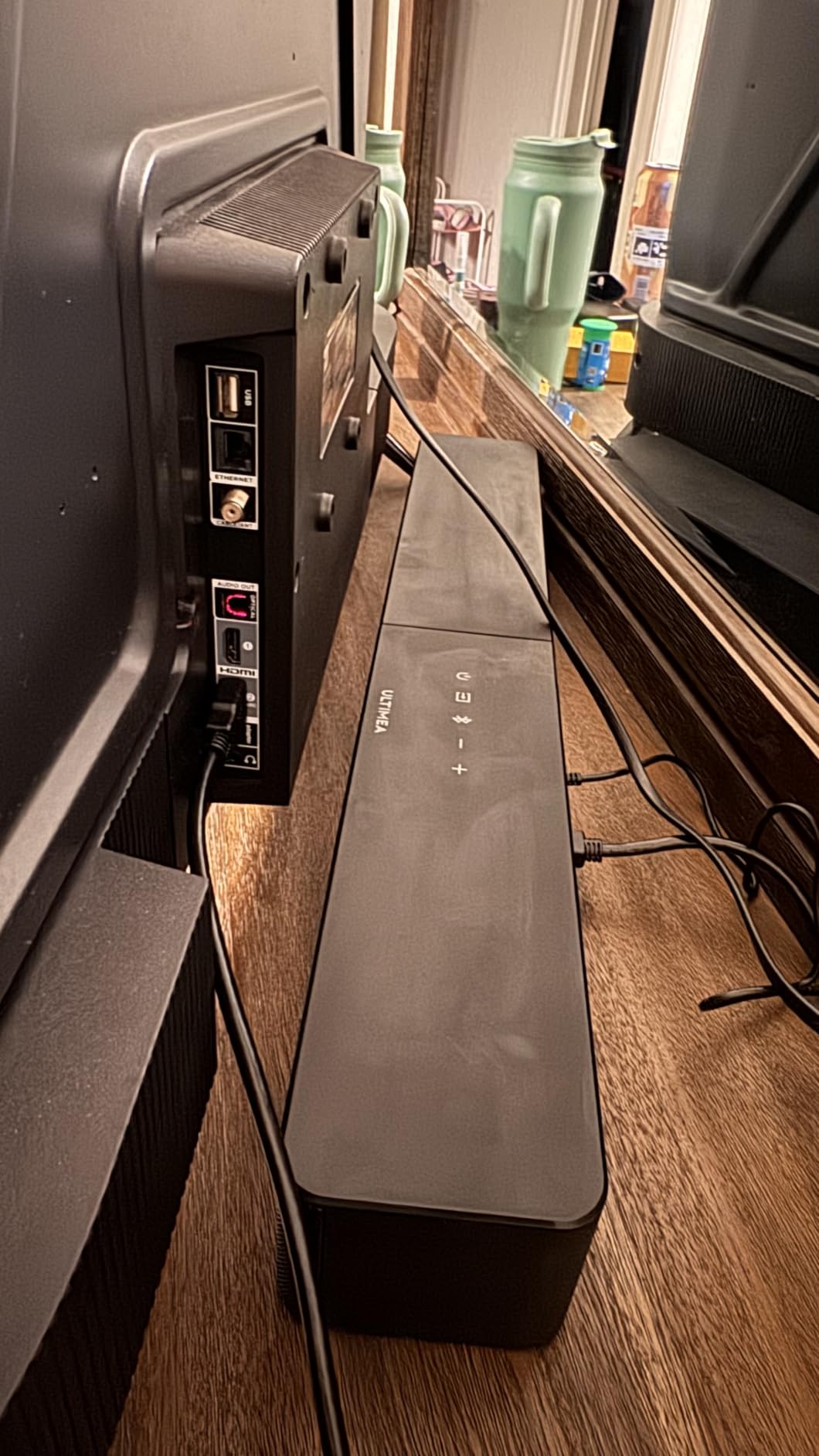 ULTIMEA Sound Bar with Wireless Subwoofer, App Control, for Home Theater | 240W Peak Power, VoiceMX & BassMX, 2.1ch Soundbar for Smart TV, Adjustable Bass, HDMI, Optical, Bluetooth 6.0, Poseidon M30 customer photo 1