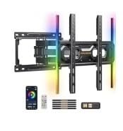 Perlegear Large Full Motion TV Wall Mount for 55-120 inch TVs up to 220 lbs | 20% thicker heavy-duty steel, pre-assembled tv mount, tool-free tilt, swivel, extend, fits 16