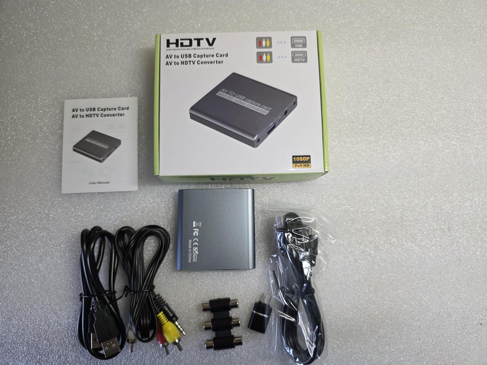 VHS to Digital Capture Card - USB Video Capture Card with HDMI Loop Out, RCA AV to USB for VCR/DVD/Hi8/PS2/Wii, 1080P 30fps Analog to Digital Converter, Record & Preview Old Videos on TV/PC customer photo 2
