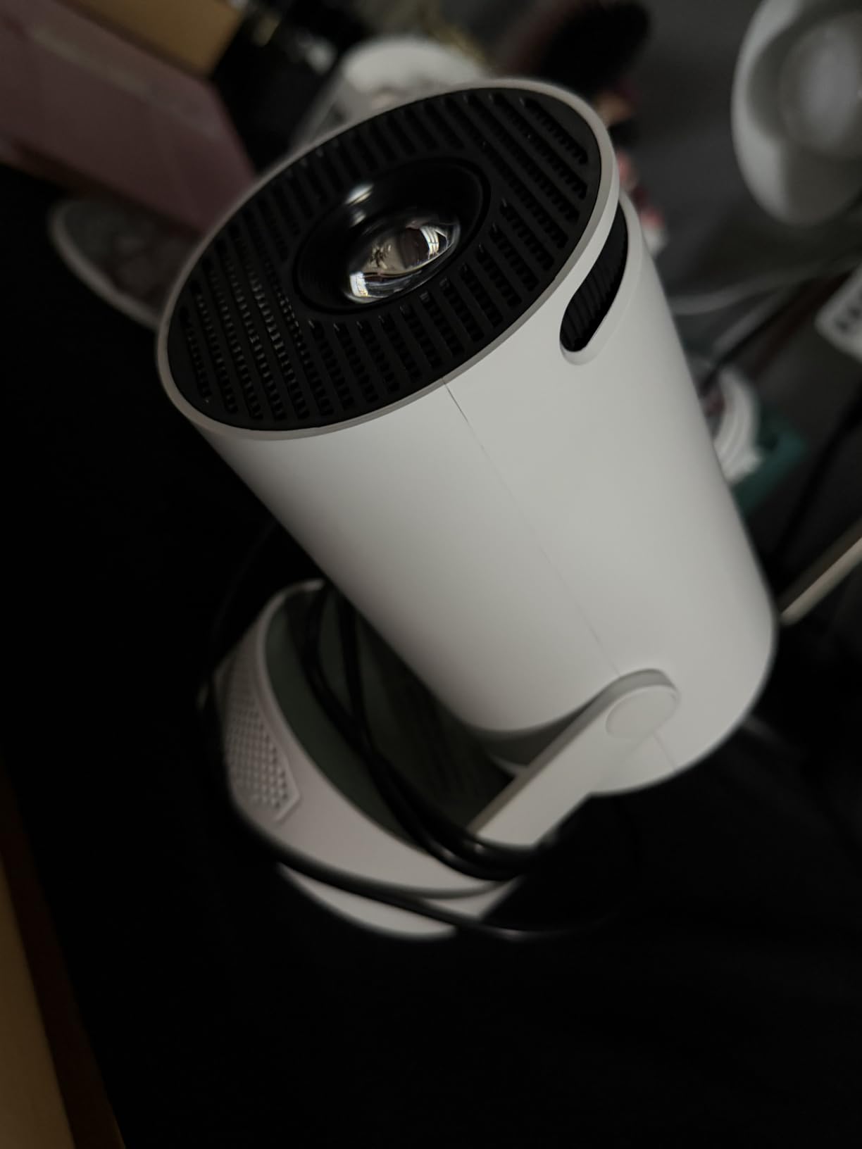 Mini Projector with WiFi and Bluetooth, 4K Support Portable Movie Projector, 300 ANSI Lumen, Android 11, 220° Rotating Stand, 5W Base Speaker, Auto Vertical Keystone, HDMI/USB Compatible for Bedroom customer photo 1