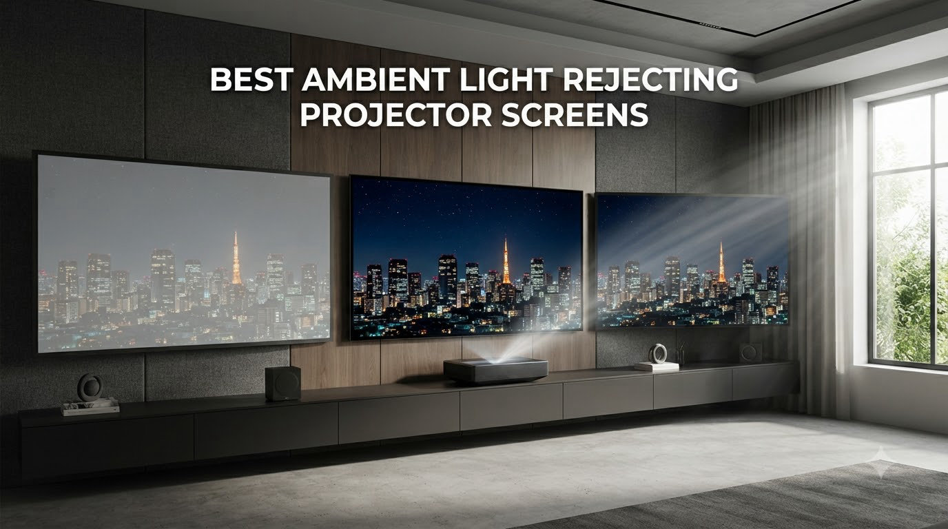 best ambient light rejecting projector screens