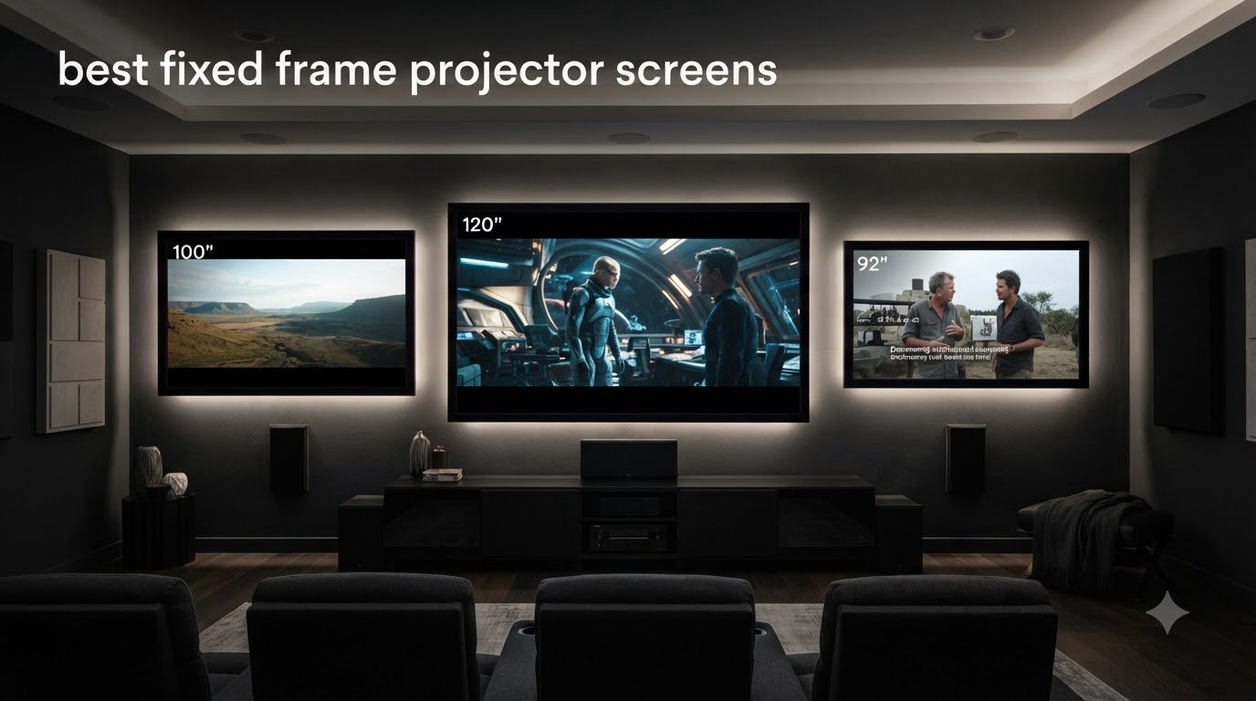 best fixed frame projector screens