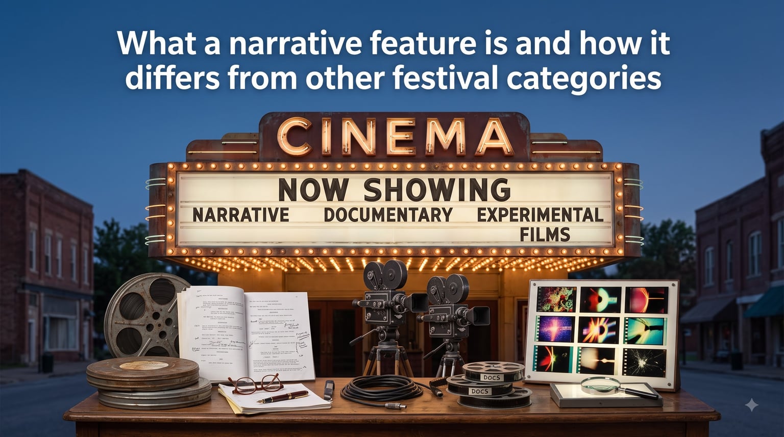 What a narrative feature is and how it differs from other festival categories