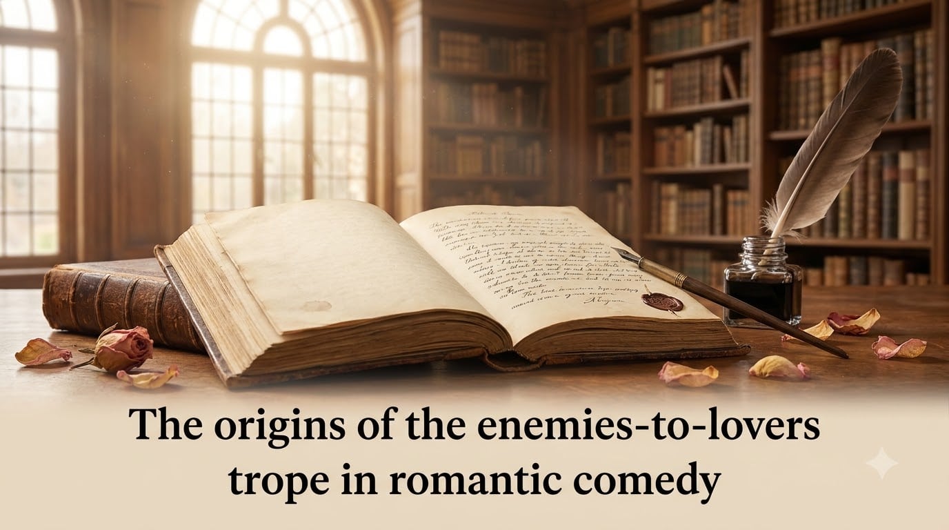 The origins of the enemies-to-lovers trope in romantic comedy