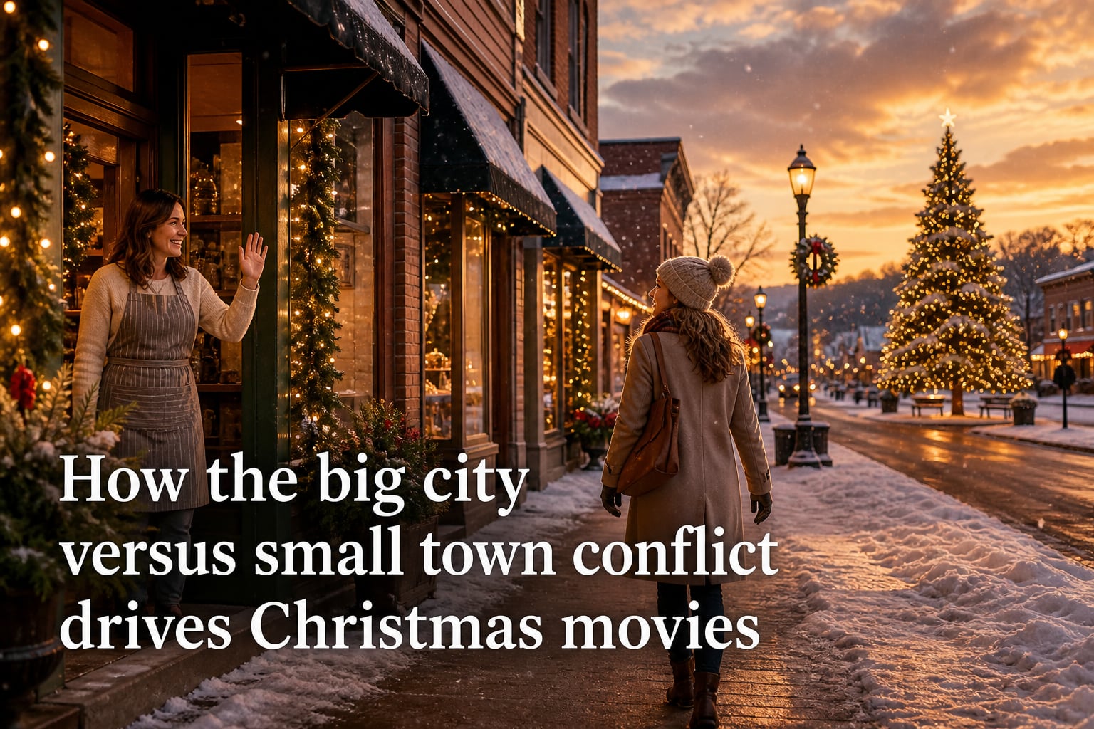 How the big city versus small town conflict drives Christmas movies
