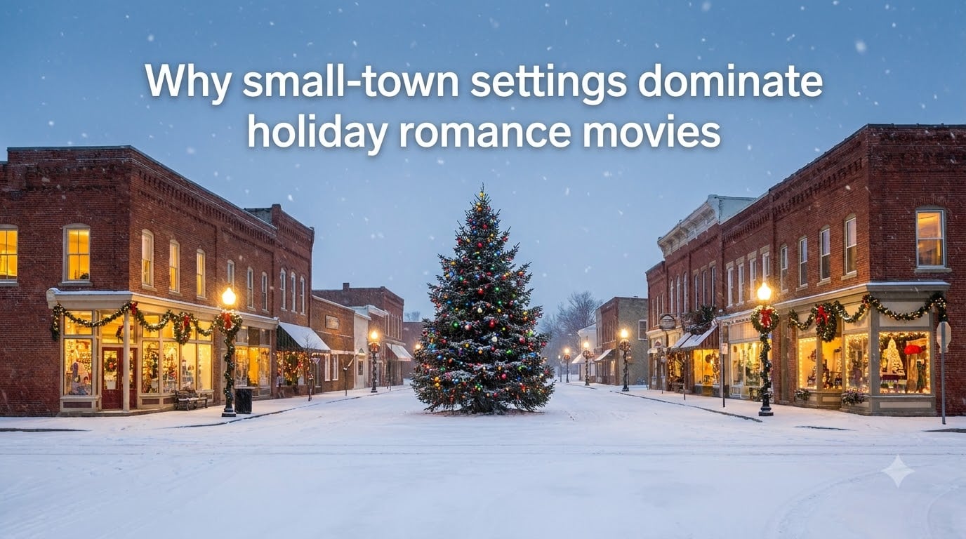 Why small-town settings dominate holiday romance movies