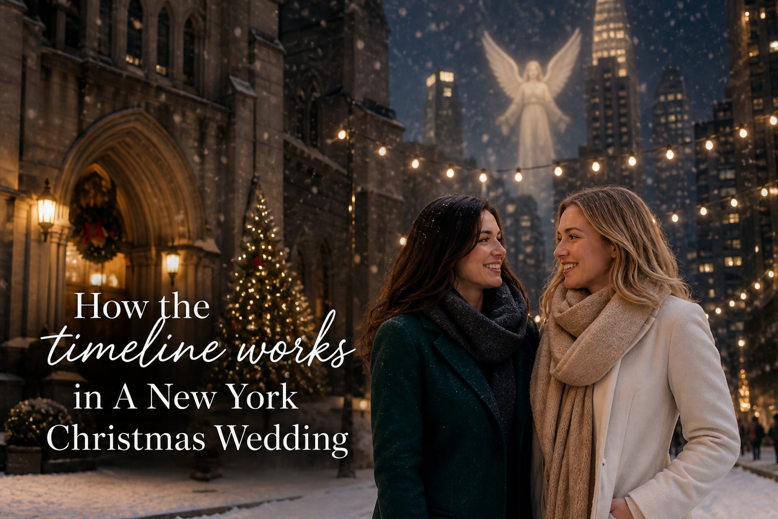 How the timeline works in A New York Christmas Wedding