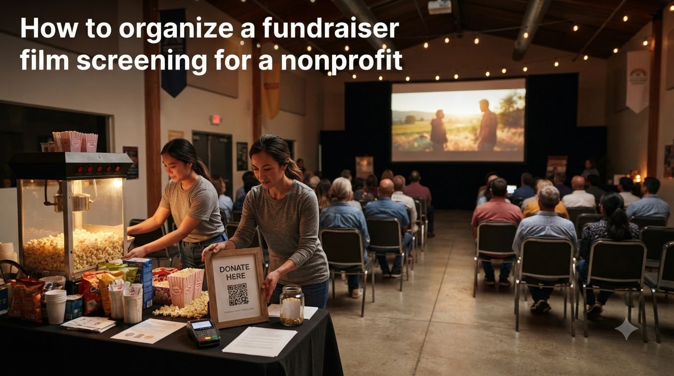 How to organize a fundraiser film screening for a nonprofit