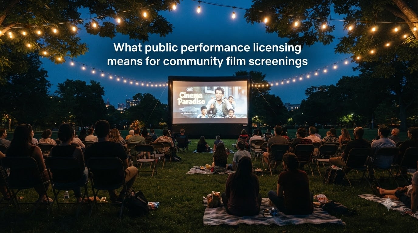 What public performance licensing means for community film screenings