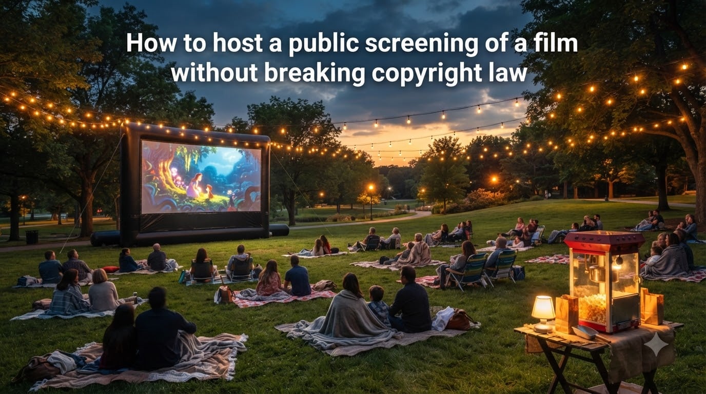 How to host a public screening of a film without breaking copyright law