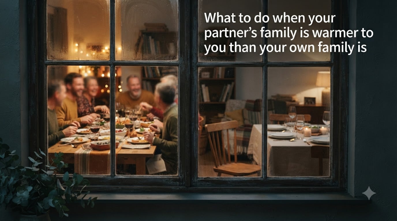 What to do when your partner's family is warmer to you than your own family is