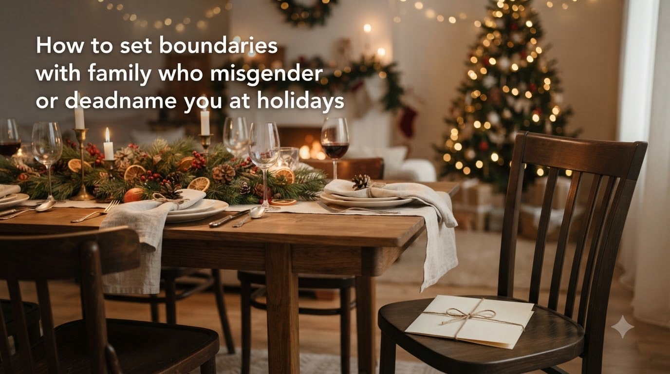 How to set boundaries with family who misgender or deadname you at holidays
