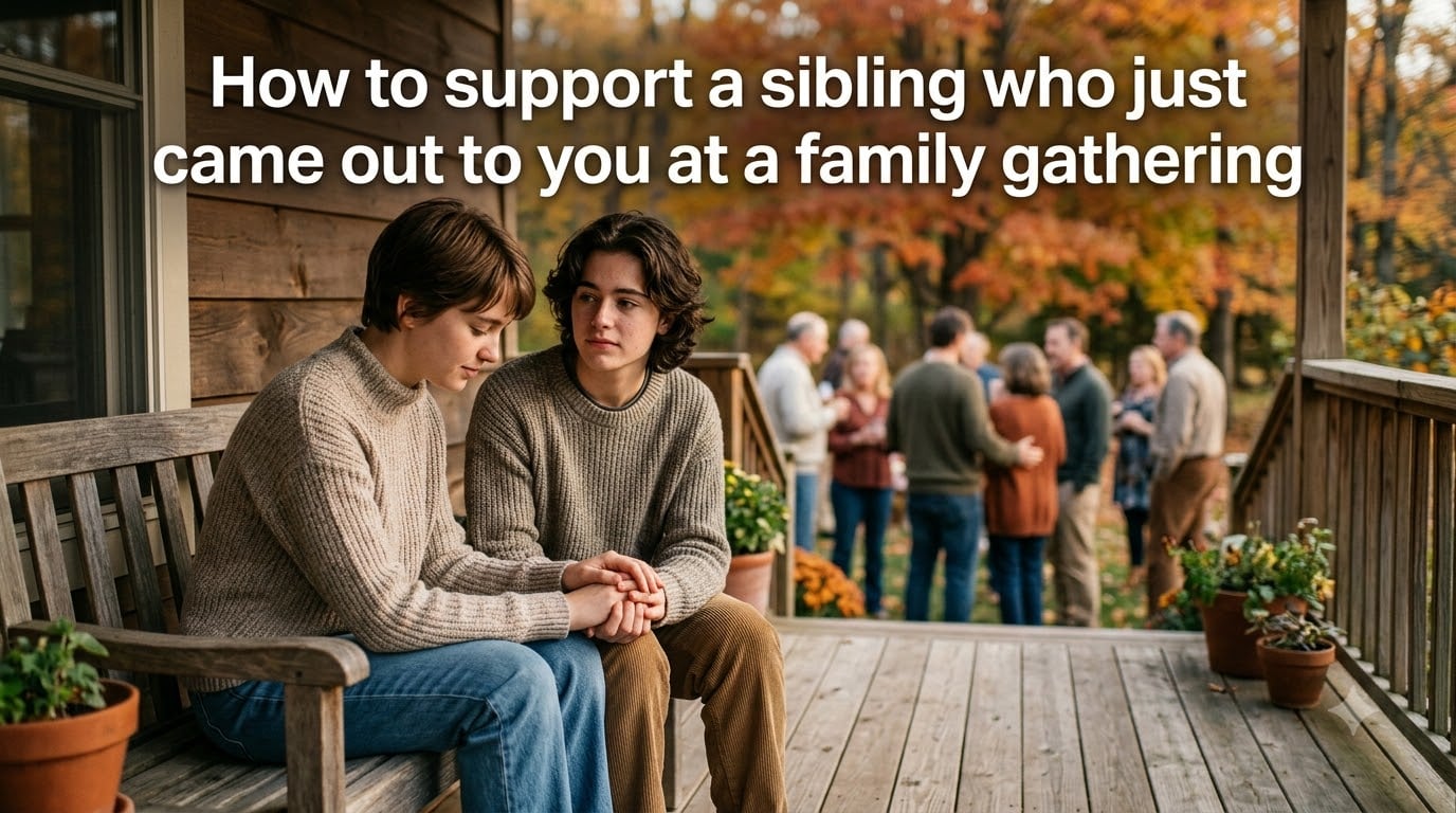 How to support a sibling who just came out to you at a family gathering