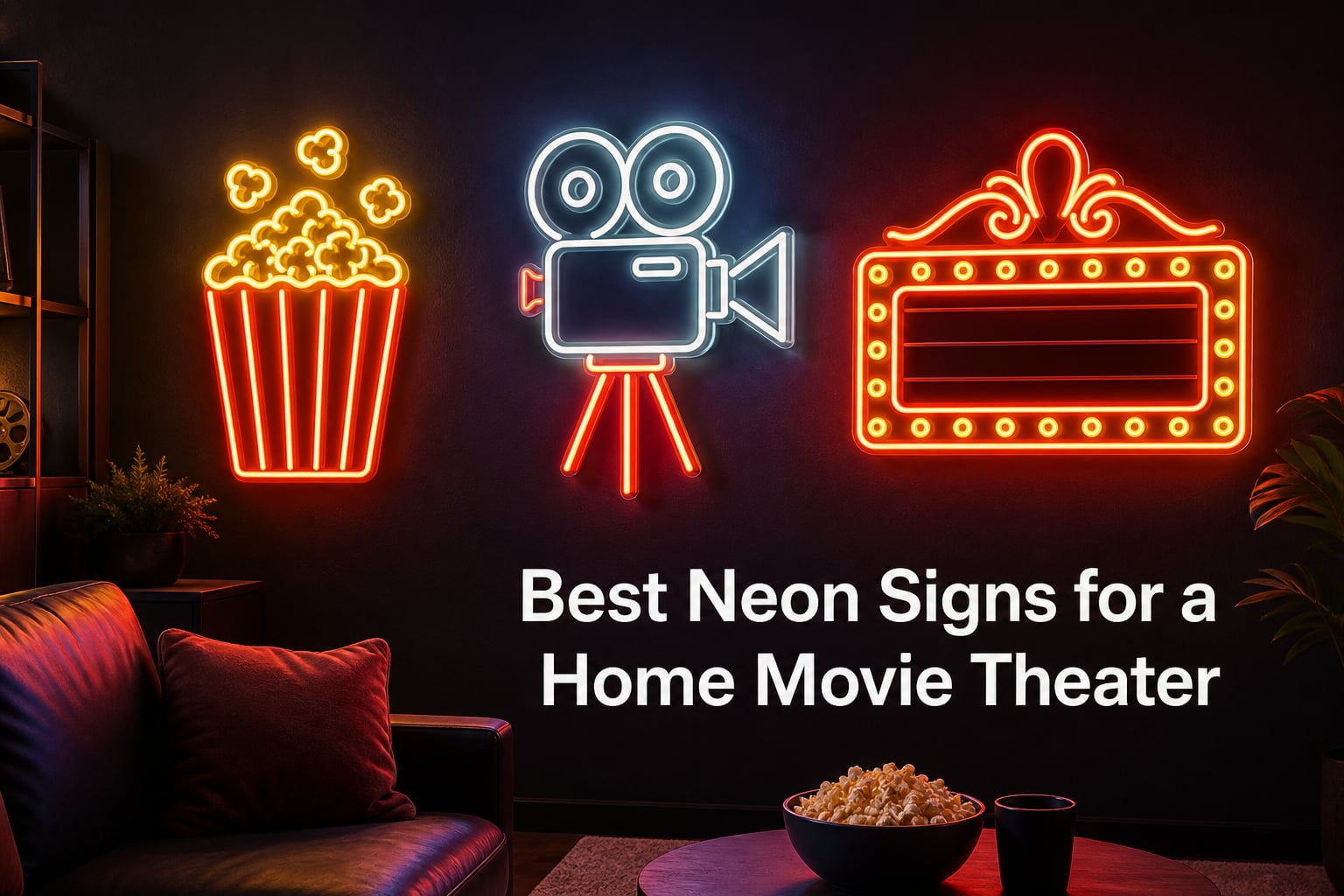 Best Neon Signs for a Home Movie Theater