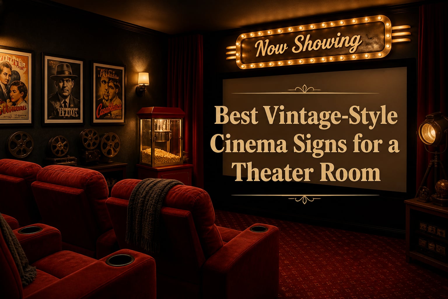 Best Vintage-Style Cinema Signs for a Theater Room