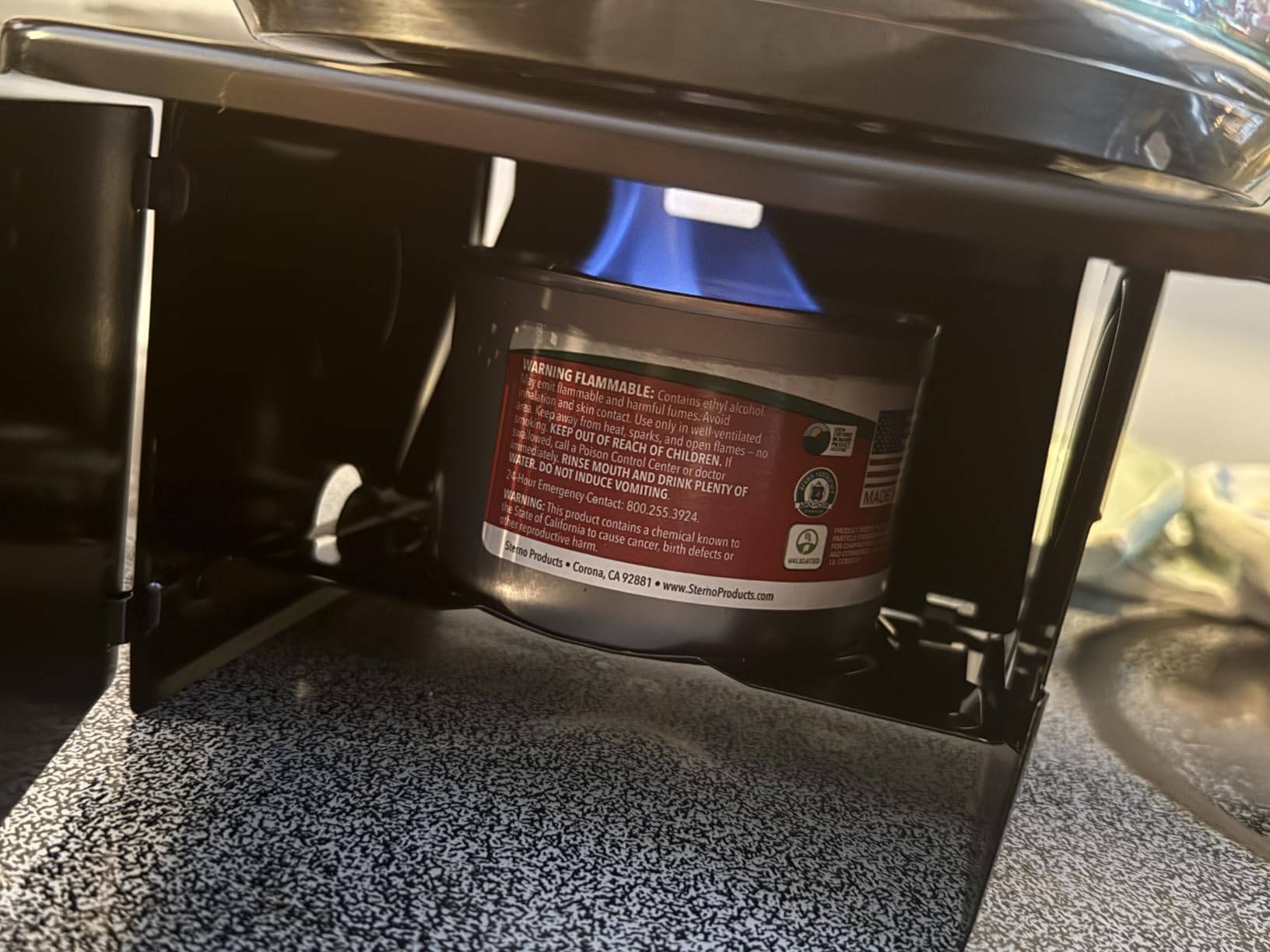 Coghlan's Portable Folding Camp Stove – Compact, Lightweight Steel Cooking Stove for Camping, Backpacking, Hiking, or Emergency Use – Uses Canned Heat or Fuel Tablets, Black customer photo 2