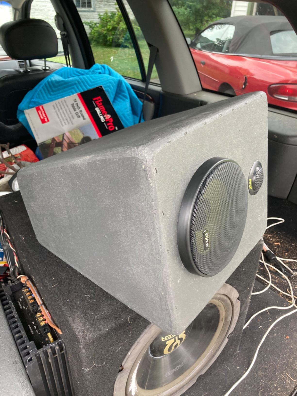 Pyle 2 Way Custom Component Speaker System - 6.5” 400 Watt, with Electroplated Plastic Basket, Butyl Rubber Surround & 40 Oz Magnet Structure - Wire Installation Hardware Set Included - PLG6C, Yellow customer photo 1