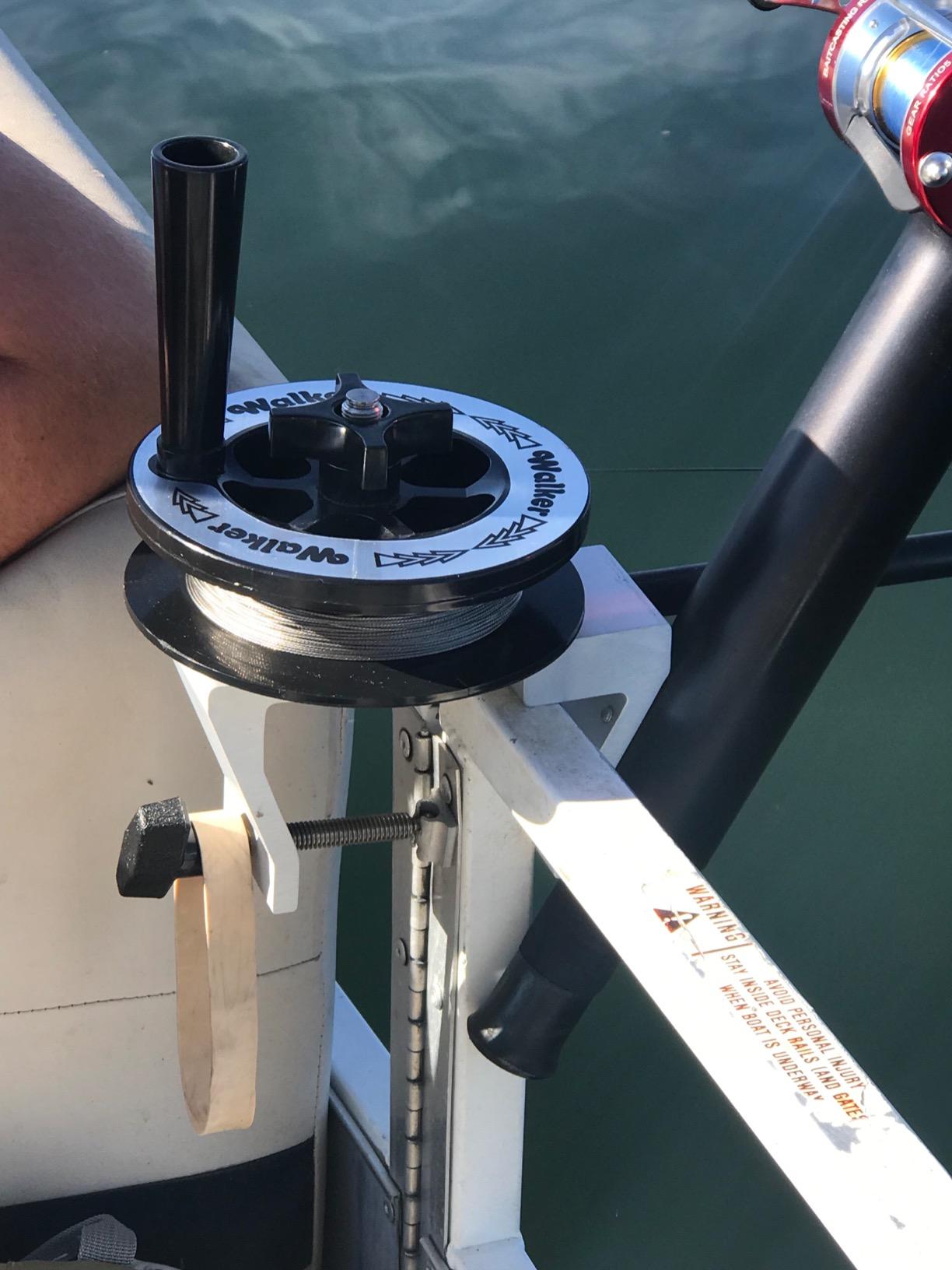 Walker Mini Laker Manual Downrigger – Ultra-Durable Aluminum & Stainless Steel Build, 6lb Weight Capacity, Includes Rod Holder & Clamp – Made in USA customer photo 2
