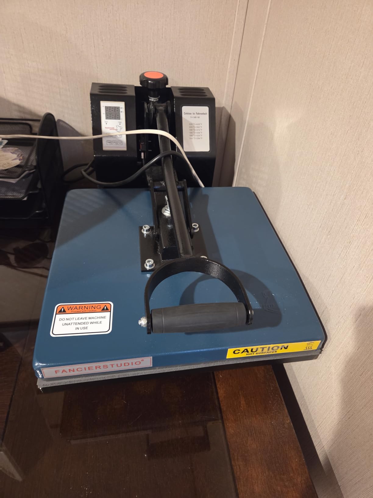 Fancierstudio Digital Heat Press 15 x 15 Sublimation Rhinestone Heat T-Shirt Machine15x15 B/BLK customer photo 1
