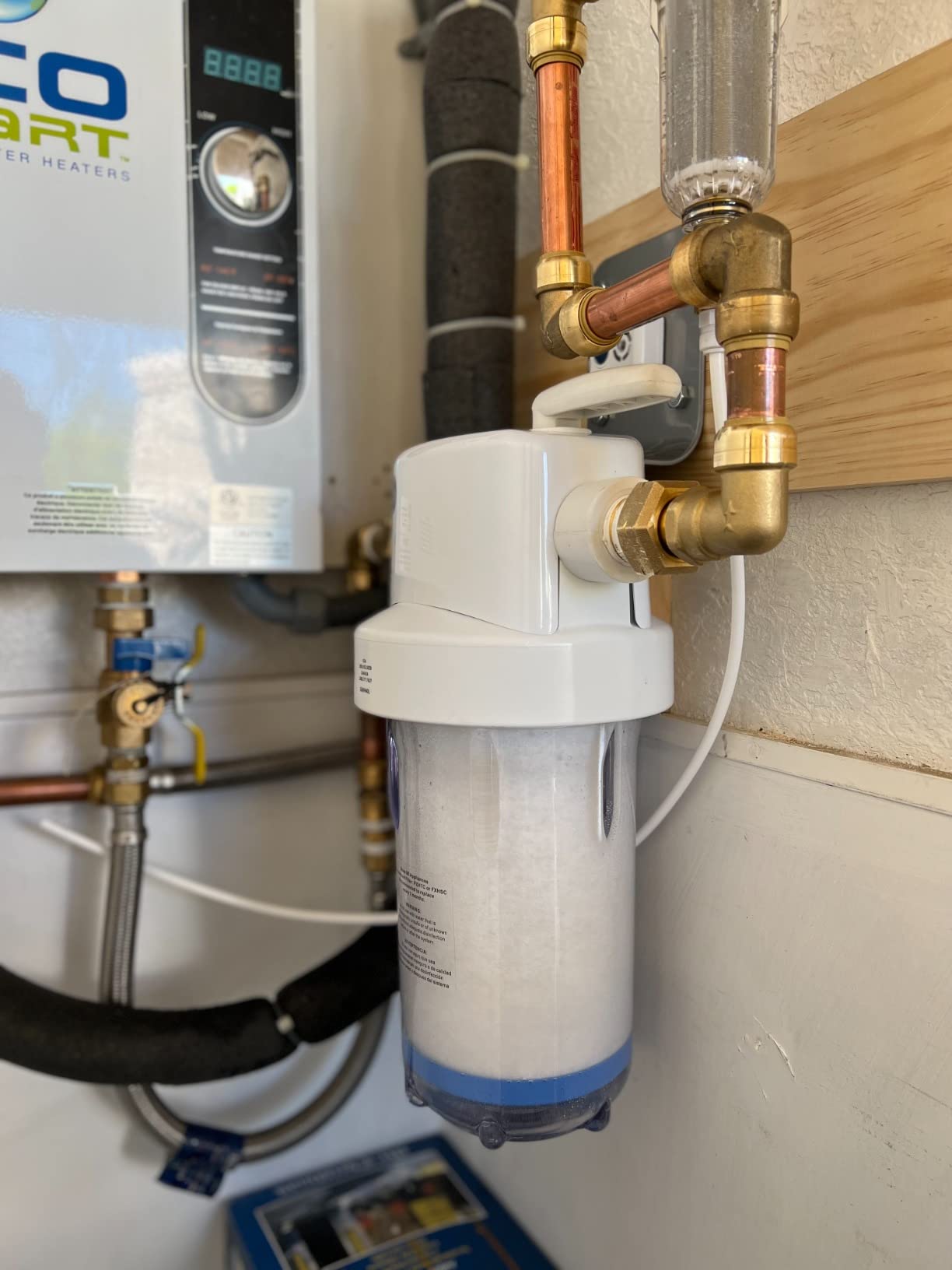 GE Whole House Water Filtration System, Reduces Sediment, Rust & More, Install Kit & Accessories Included, Replace Filters (FXHTC, FXHSC) Every 3 Months, GXWH40L customer photo 1