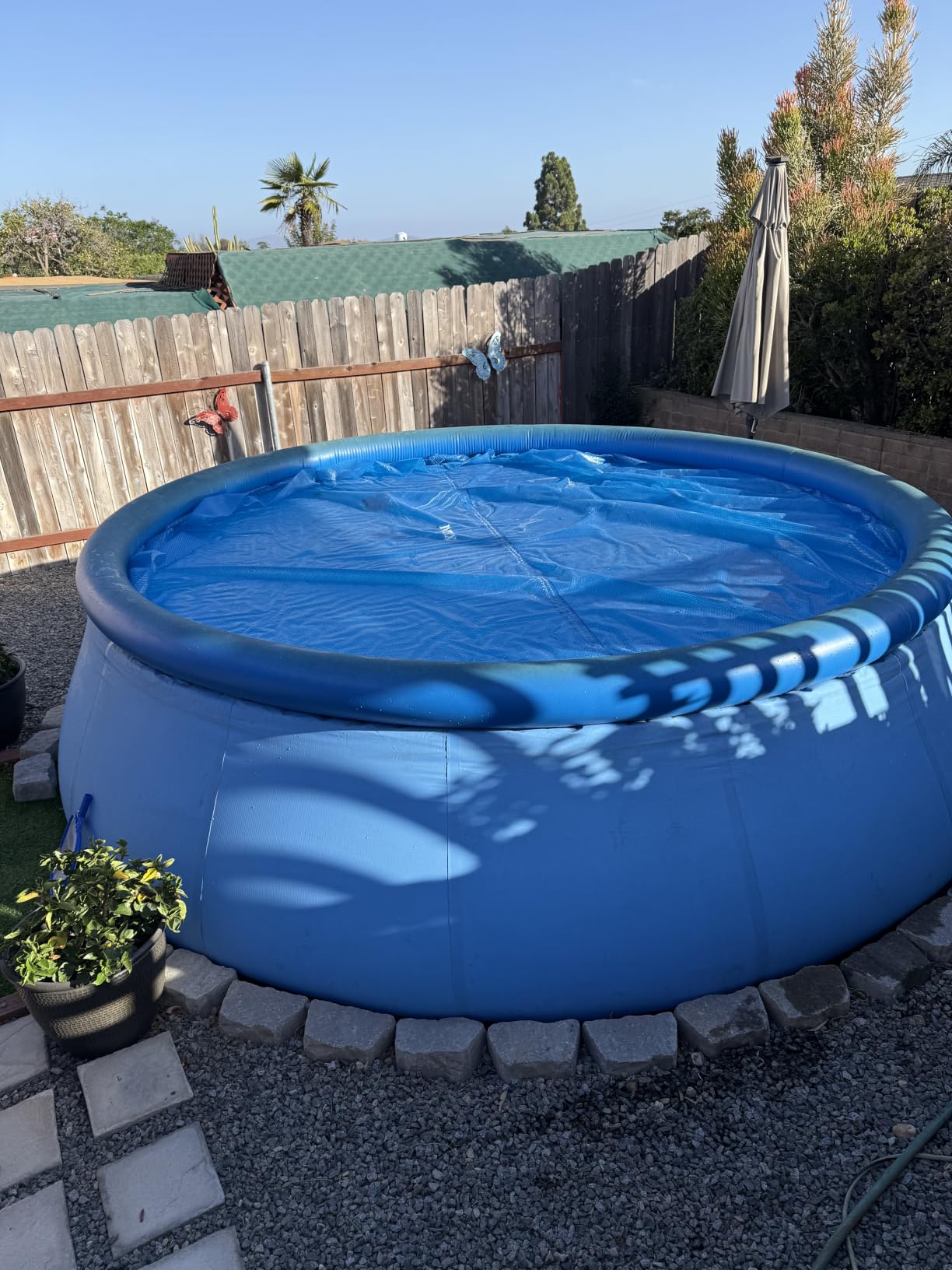INTEX 28014E Solar Pool Cover: for 16ft Round Easy Set and Metal Frame Pools – Insulates Pool Water – Reduces Water Evaporation – Keeps Debris Out – Reduces Chemical Consumption customer photo 2
