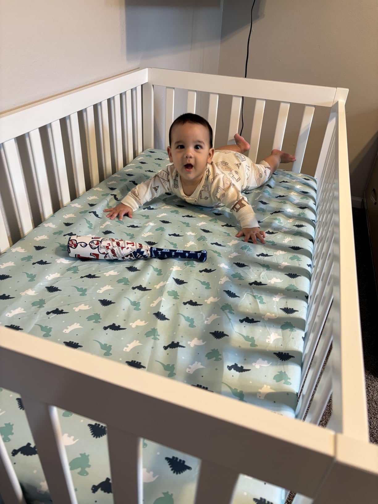Dream On Me Synergy 5-in-1 Convertible Full Size Baby Crib, GREENGUARD Gold Certified, ASTM & CPSC Compliant, Classic Straight Rail, 3-Position Mattress Support customer photo 1
