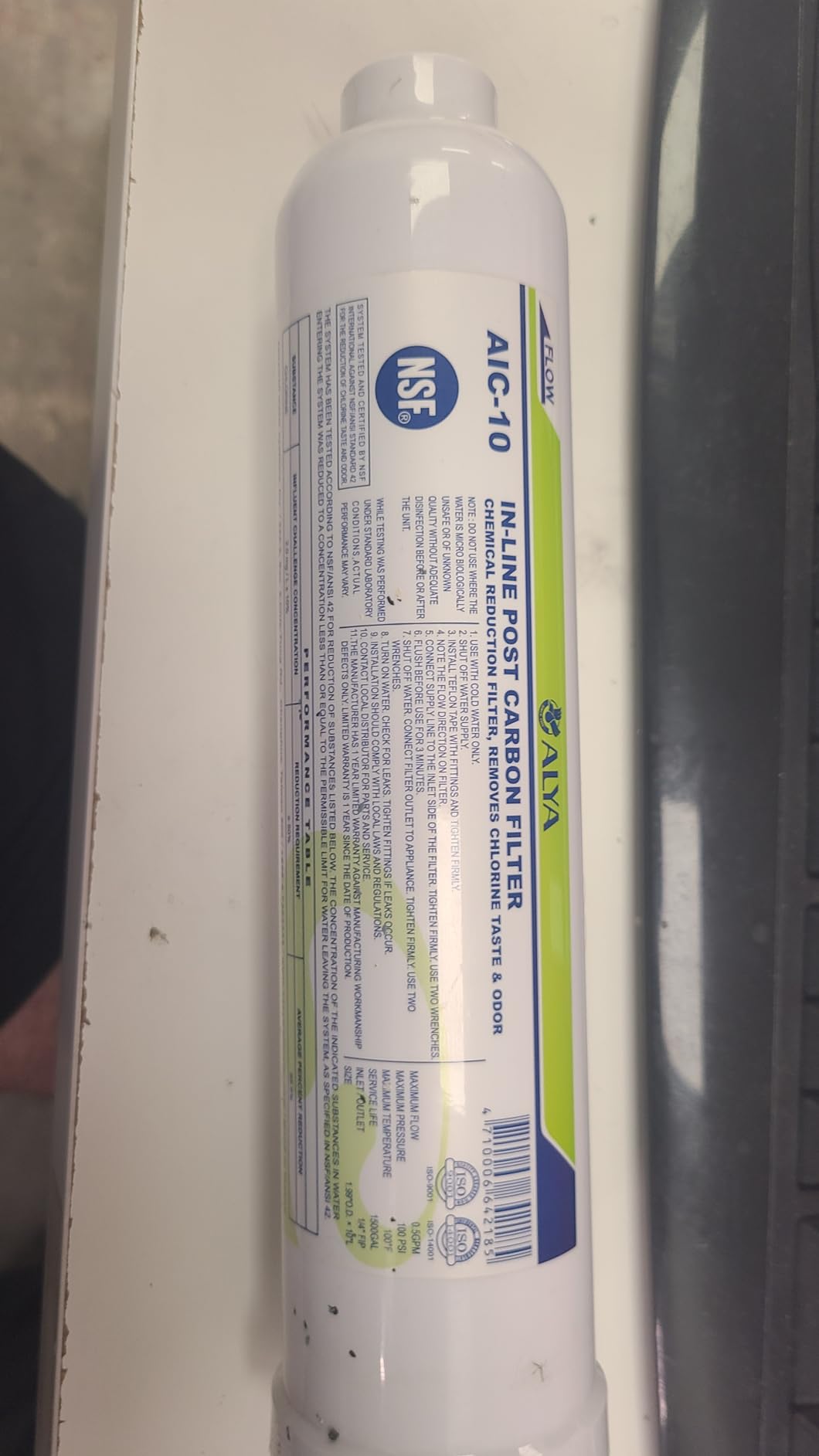 LASCO 37-1821 Ice Maker Inline Filter with 1/4-Inch Compression Connection, 2-Inch x 10-Inch , White customer photo 1