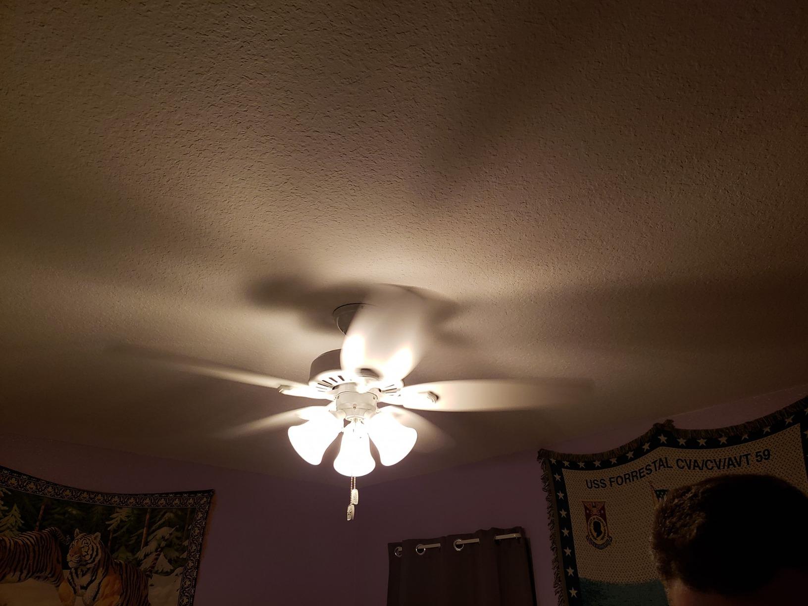 Hunter Builder, Indoor, Ceiling Fan, with LED Lights, 42 inch, Snow White customer photo 2