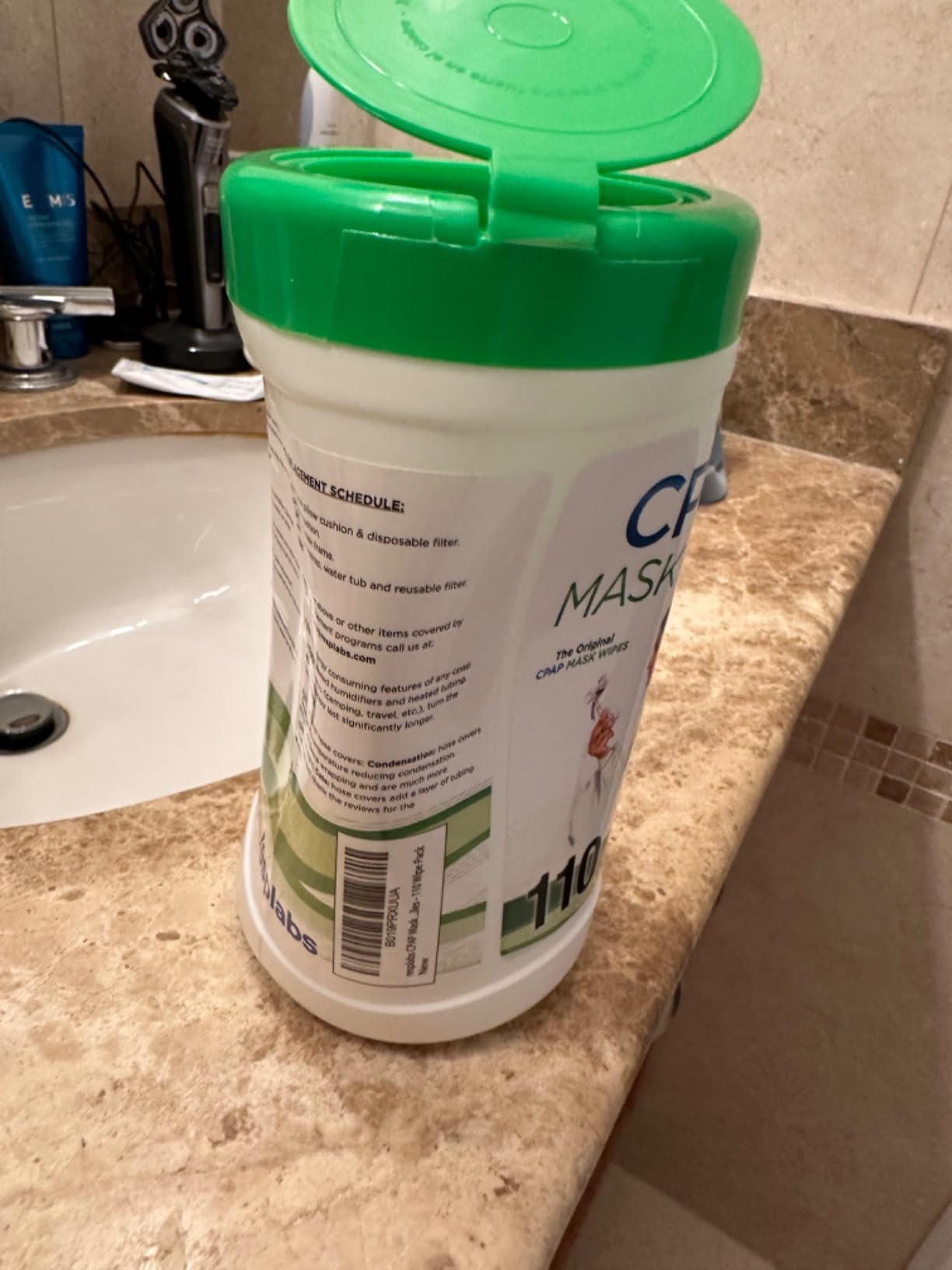 resplabs CPAP Mask Wipes Unscented Cleaner for Full Face, Nasal Masks & Supplies 110 Wipes customer photo 2
