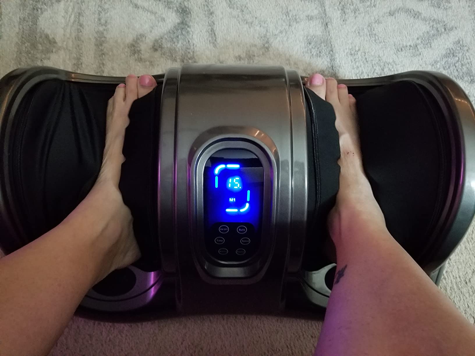 Best Choice Products Shiatsu Foot Massager for Pain Relief, Plantar Fasciitis, Neuropathy, Blood Circulation, Remote Control w/Compact Design - Black customer photo 1