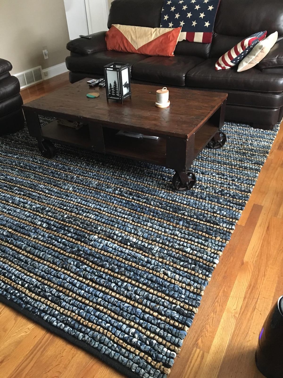 SAFAVIEH Cape Cod Collection Area Rug - 9' x 12', Blue & Natural, Handmade Flat Weave Braided Jute & Cotton, Ideal for High Traffic Areas in Living Room, Bedroom (CAP363A) customer photo 2