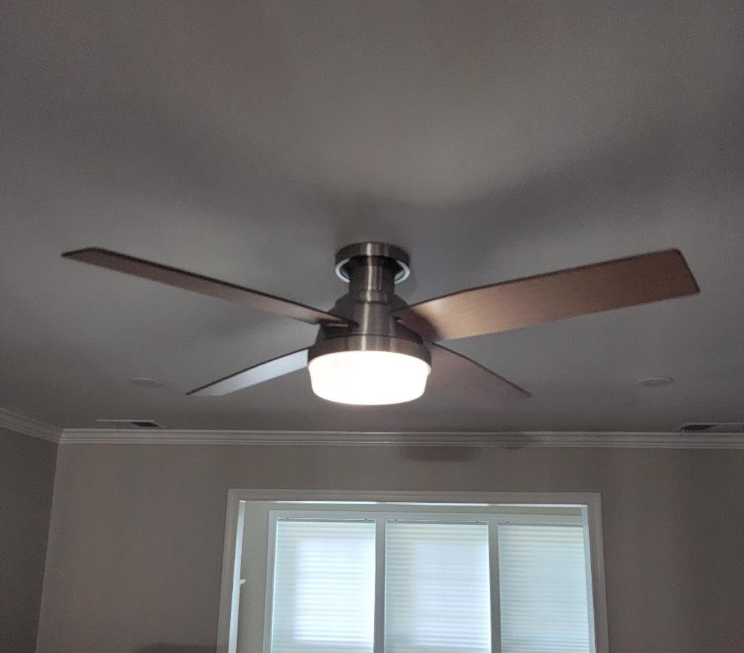 Hunter Dempsey, Indoor, Ceiling Fan, Modern, Quiet, 52 inch, Fresh White customer photo 1