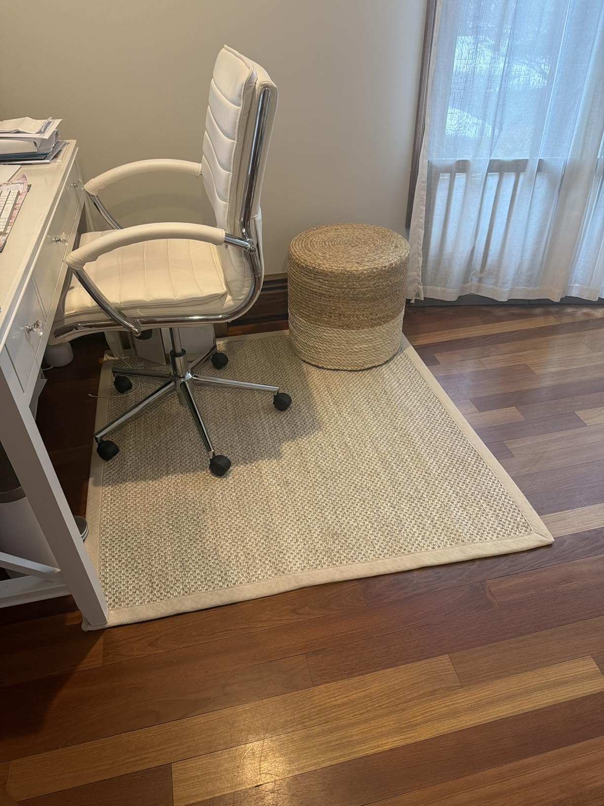 SAFAVIEH Natural Fiber Area Rug 8x10 Large Textured, Marble & Beige NF143C customer photo 1