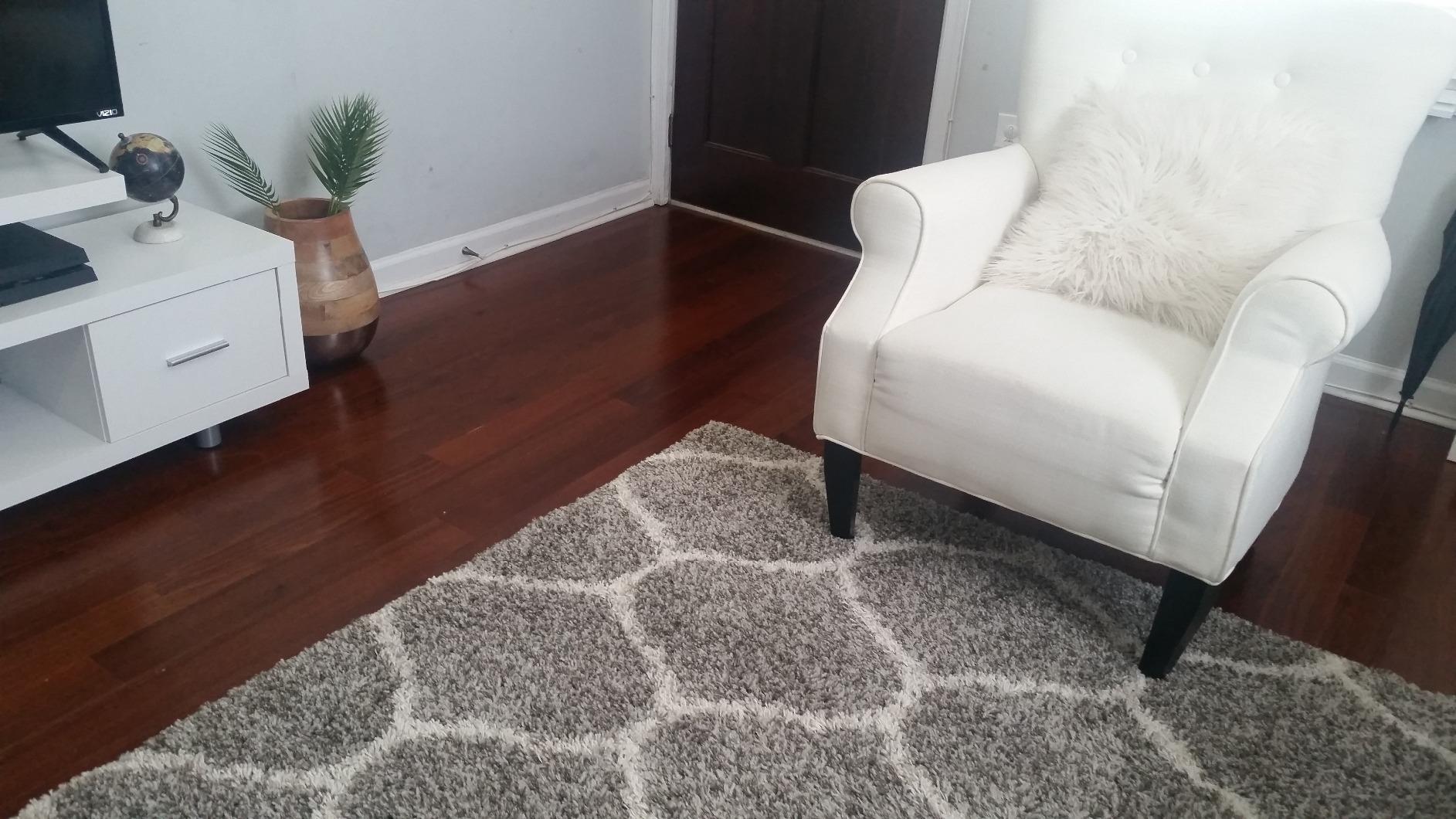 SAFAVIEH Hudson Shag Rug 8x10, Plush Trellis Large Ivory & Beige SGH280D customer photo 2