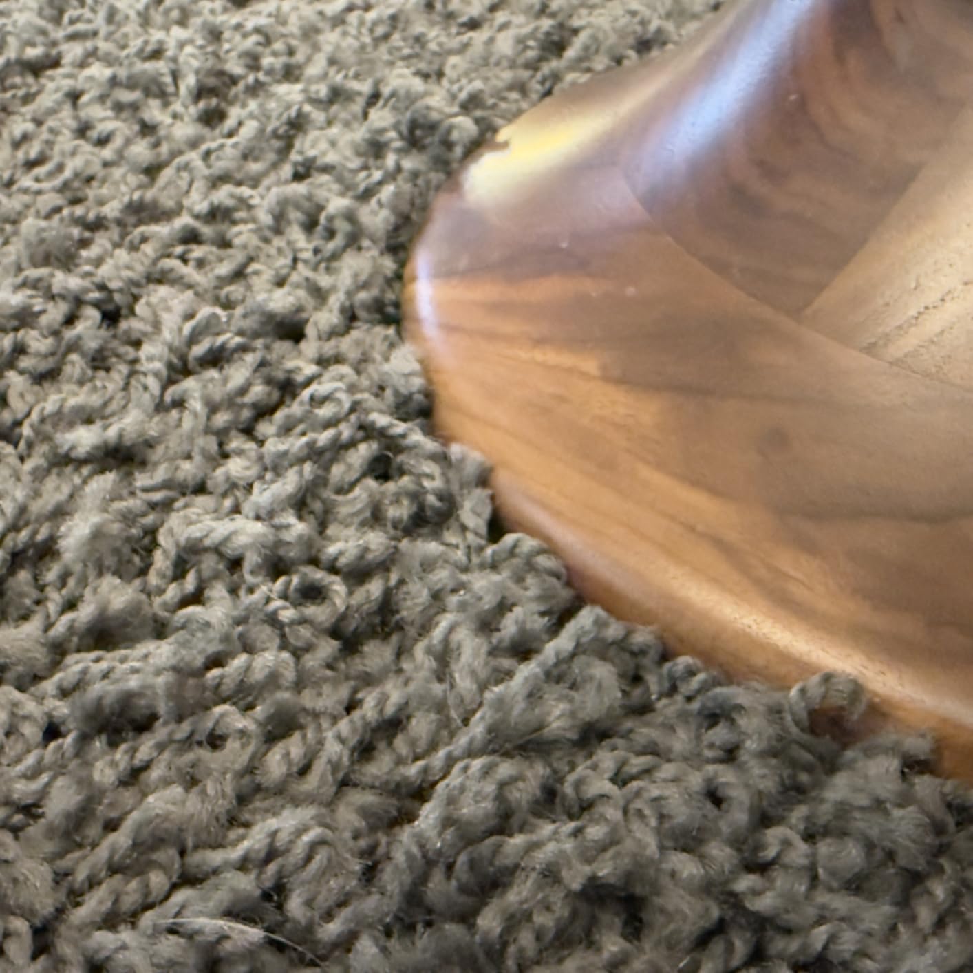 Unique Loom Solid Shag Collection Area Rug (8' x 10' Rectangle, Sandy Brown) customer photo 2