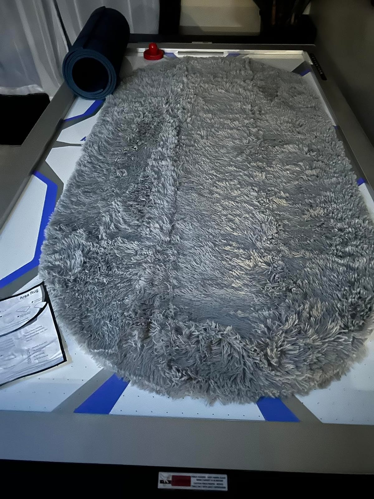 LOCHAS Bedroom Rug 2.6' x 5.3', Grey Fluffy Shaggy Area Rug for Kids Room customer photo 1