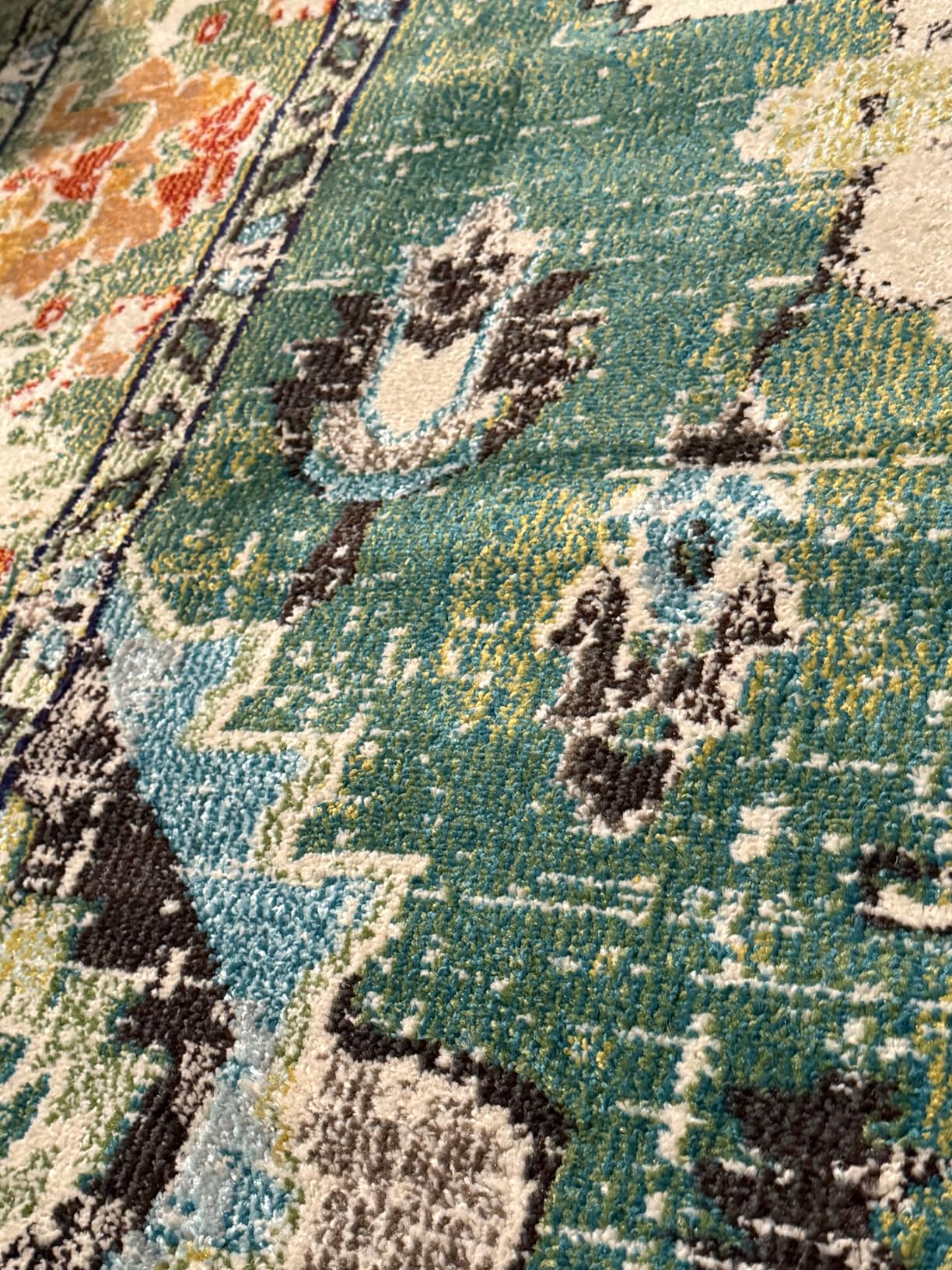 SAFAVIEH Monaco Area Rug 8x10, Large Forest Green & Light Blue MNC243F customer photo 1