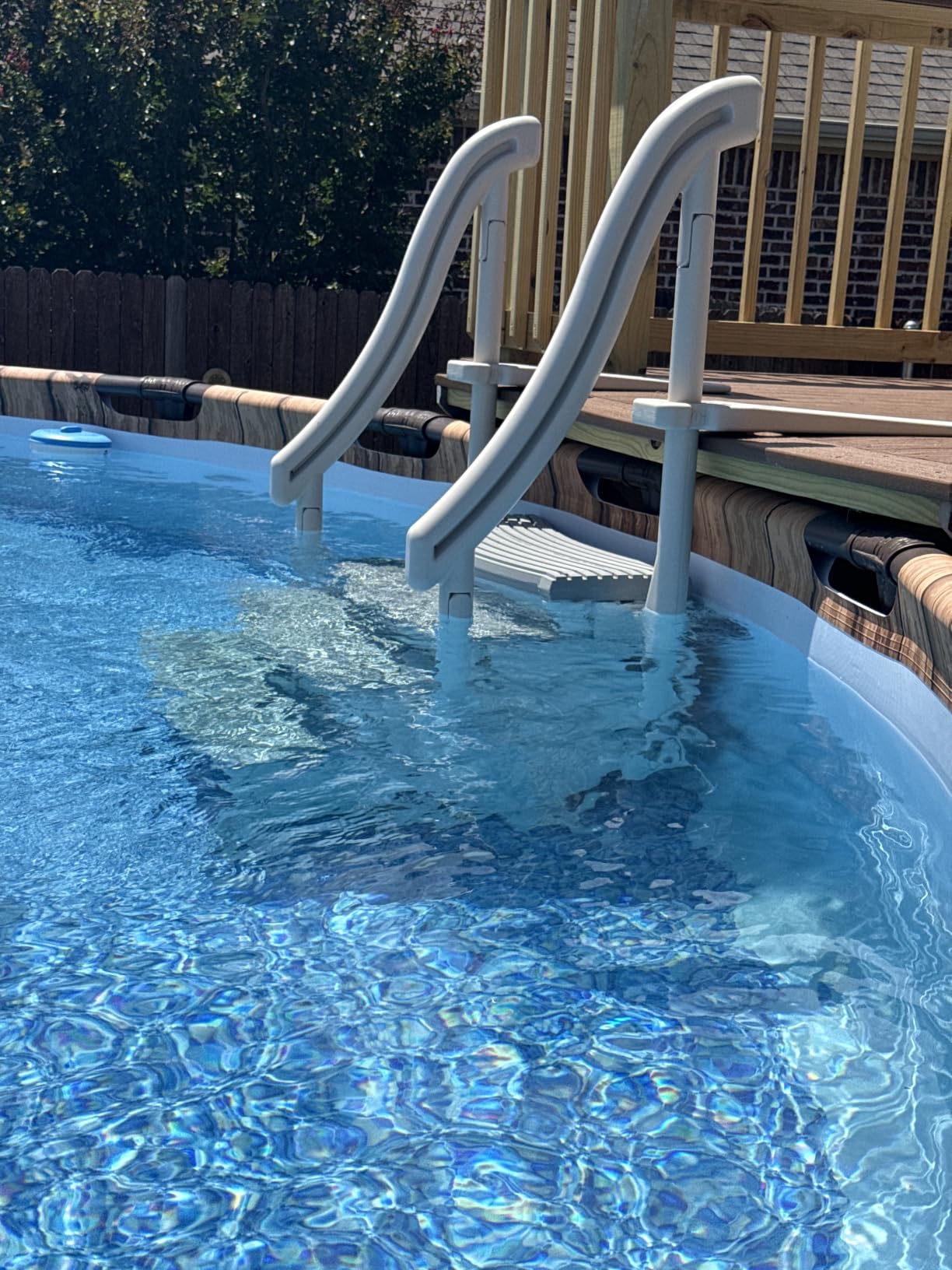 Confer Plastics 6000X Heavy Duty Above Ground in-Pool Swimming Ladder for Decks Adjustable from 42IN to 56IN HIGH customer photo 2