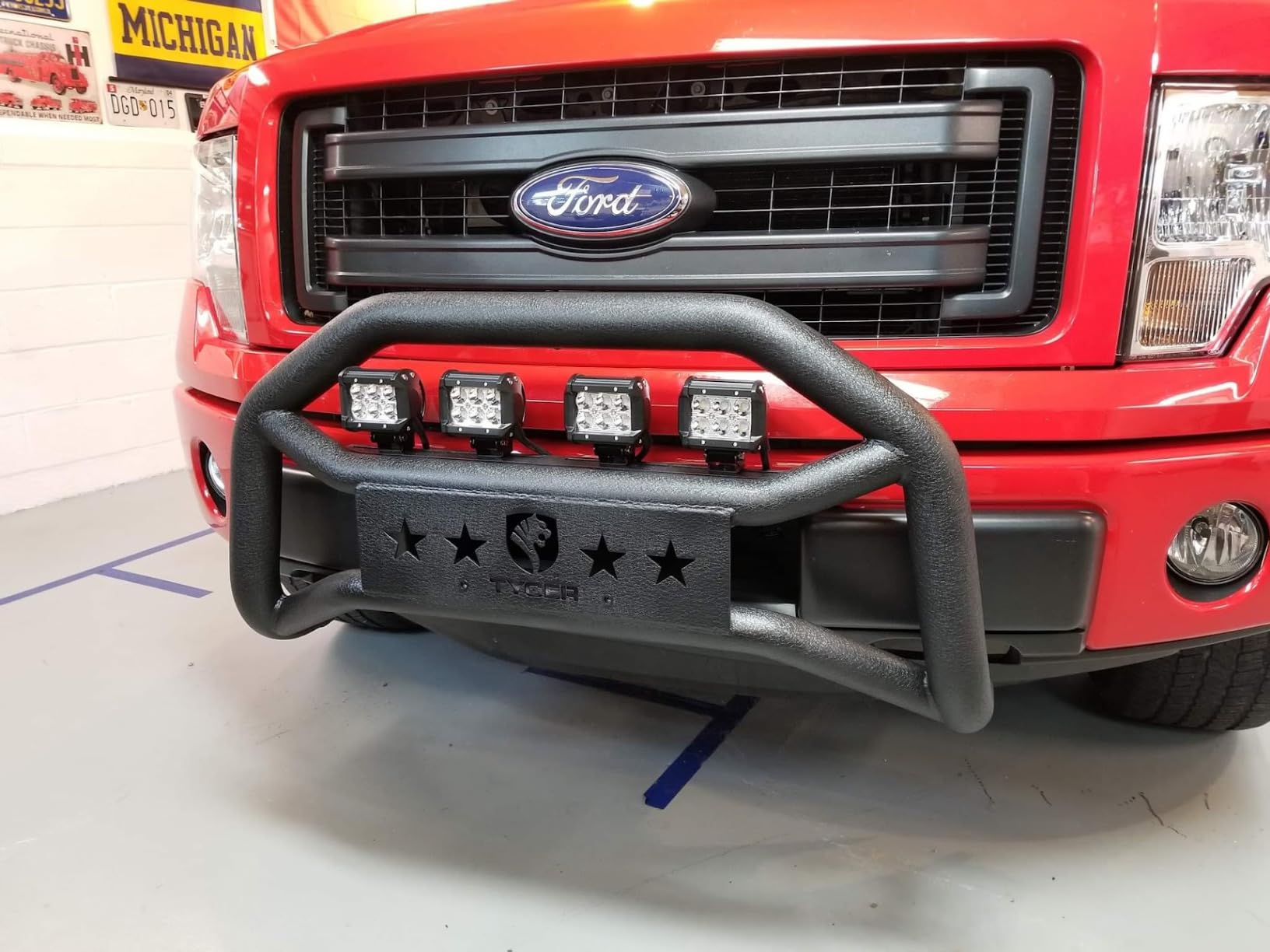 Tyger Auto TG-GD6F60098 Front Bumper Guard Compatible with 2004-2024 Ford F150 (Exclude Heritage, Raptor, 20-22 Diesel, 22-24 Lightning EV) | Textured Black | Light Mount | Bull Bar customer photo 1