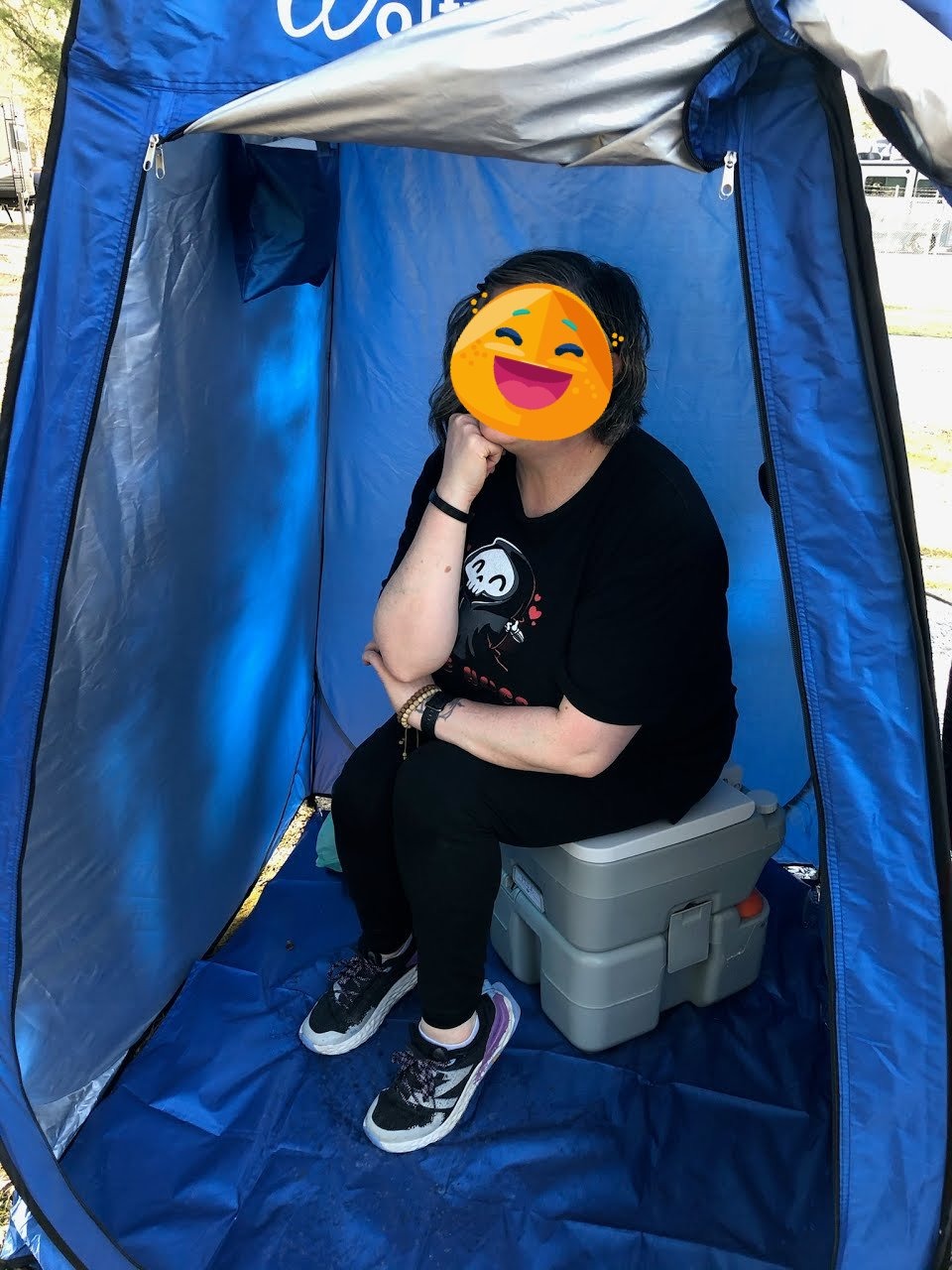 SereneLife Portable Toilet 5.3 Gal Camping Travel Outdoor Flush Toilet Seat customer photo 1
