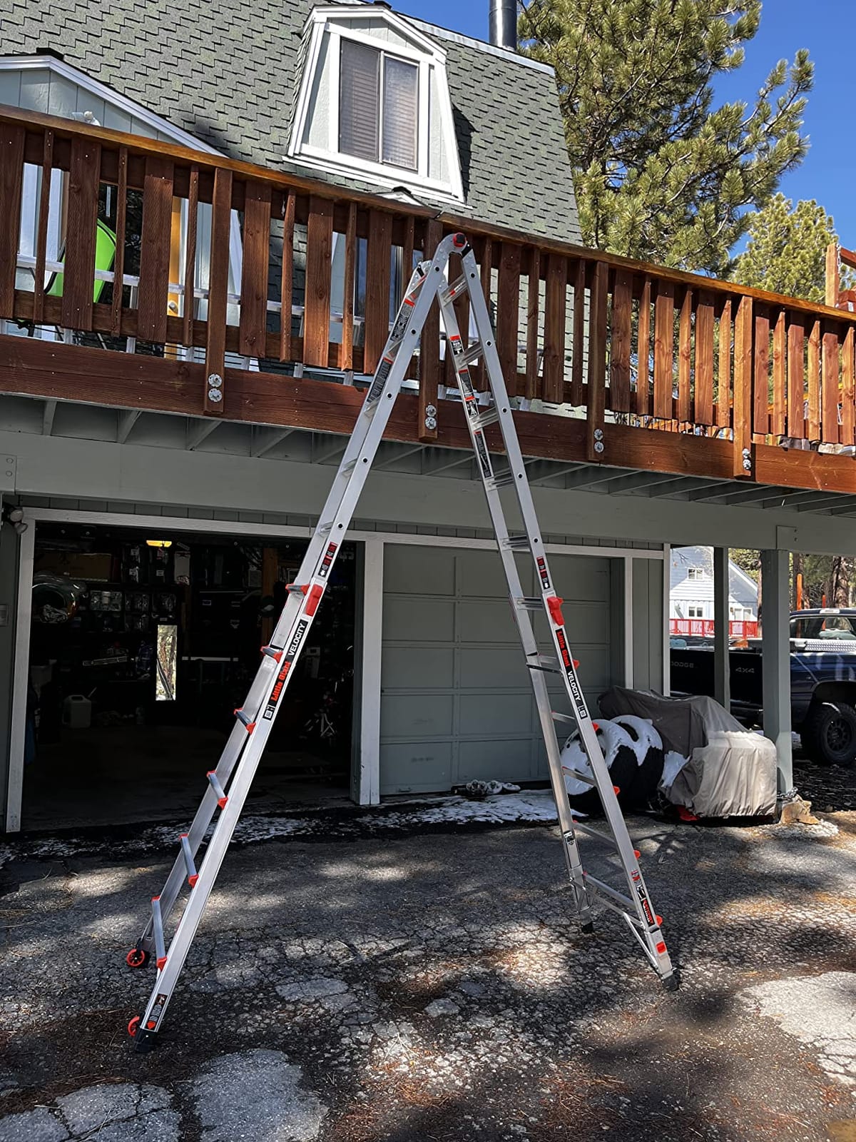 Little Giant Velocity, Aluminum Ladder, 18 ft with Leg Levelers, 15417-801 | Telescoping Multi-Position Ladder, Integrated Leg Levelers, Slip-Resistant Feet, Type IA 300 lbs. Rating customer photo 1