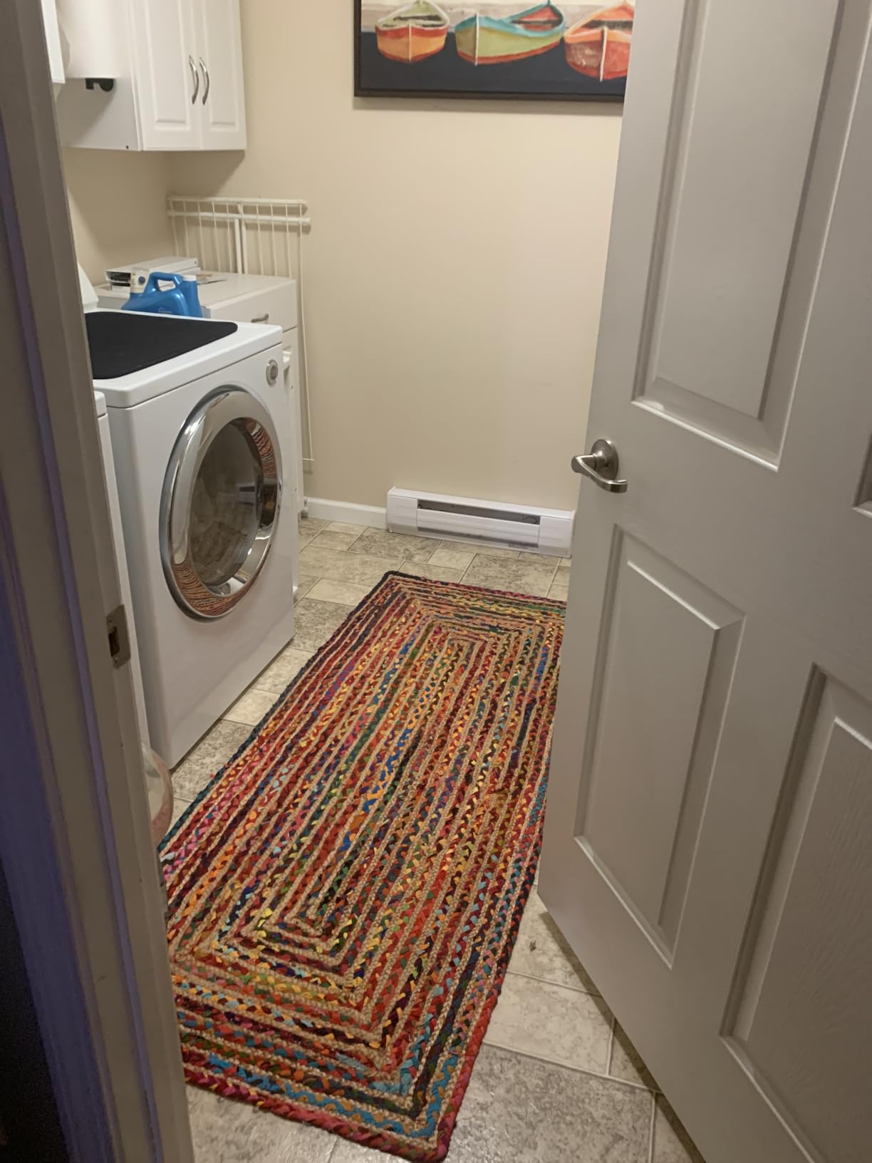 SAFAVIEH Cape Cod Area Rug 6x9, Jute Braided Beige & Multicolored CAP202B customer photo 2
